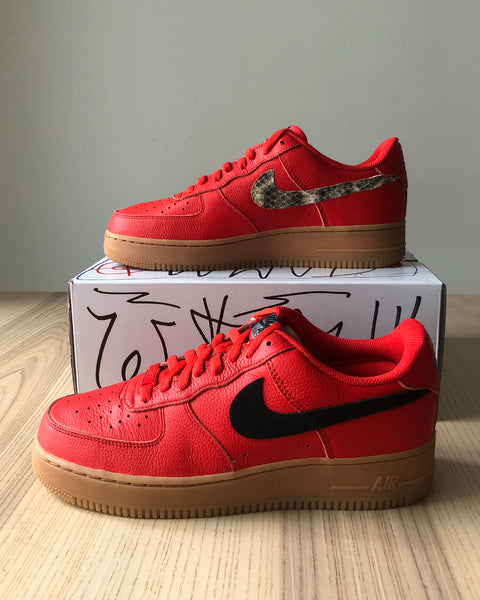Red suede air force ones on sale