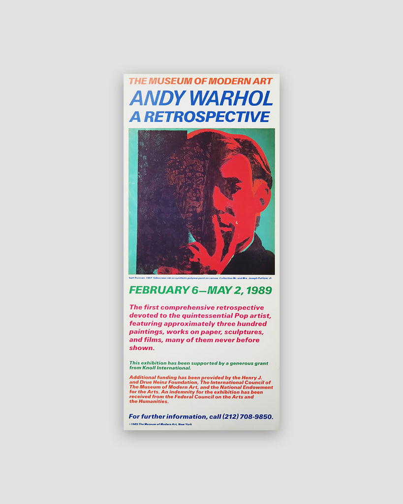 Andy Warhol: A Retrospective MoMA Exhibition Card, 1989